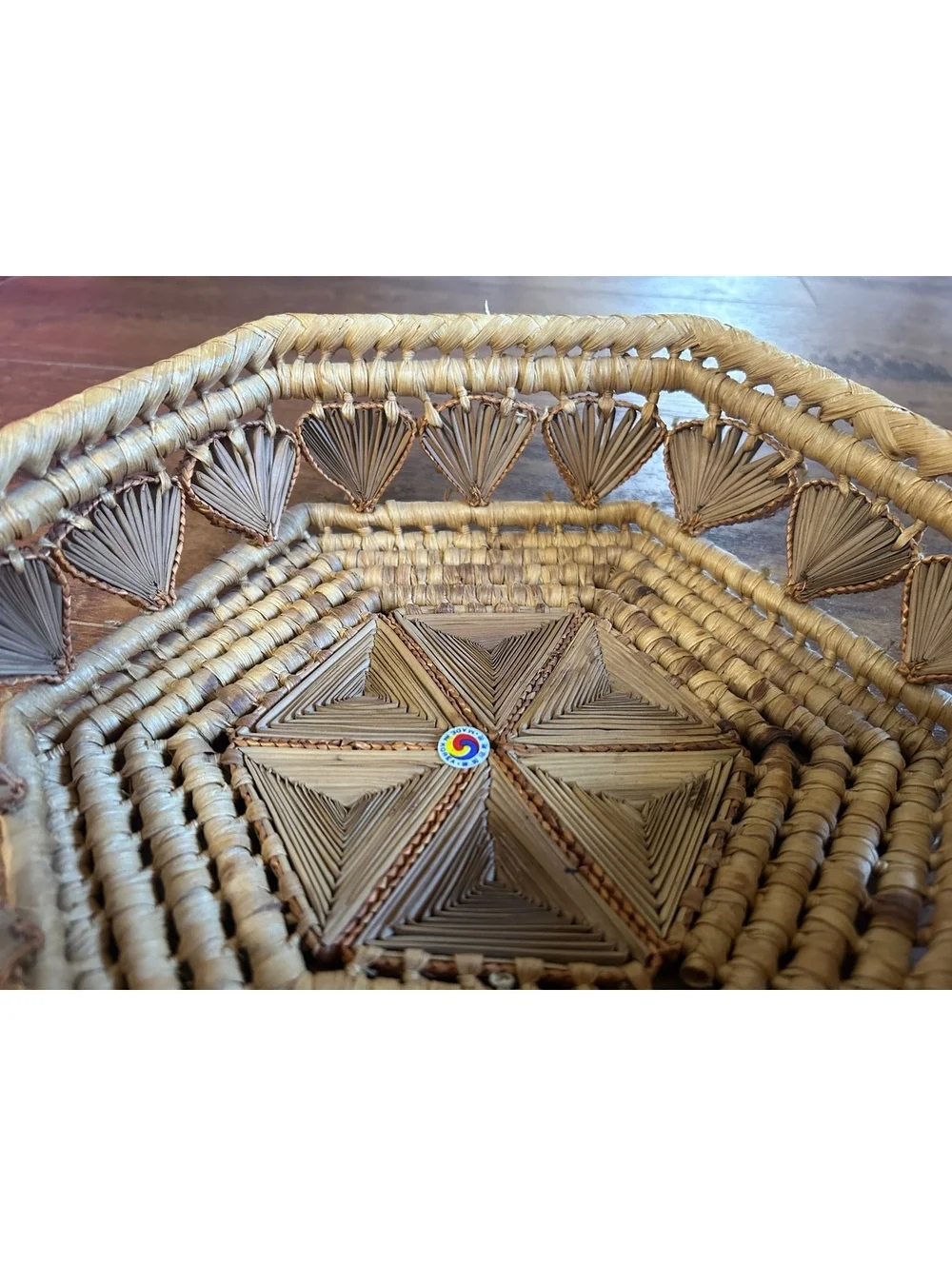 Handwoven Hexagonal Decorative Basket Made in Korea